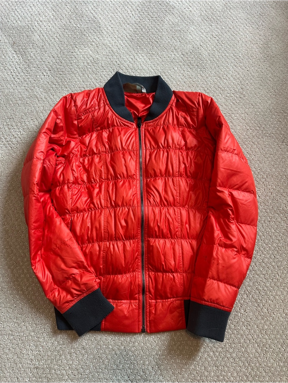 Athleta Bright Red Quilted Jacket